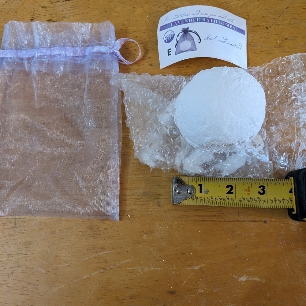 New Lavender Bath Bombs Relaxing Aromatherapy Gift 3” with Organza Bag